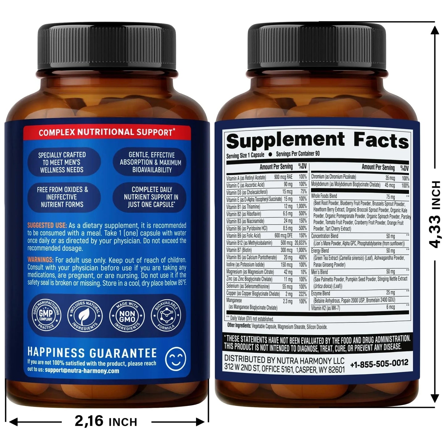 NUTRAHARMONY Multivitamins for Men & Women NUTRAHARMONY