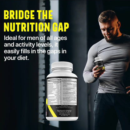 100% Pure Multivitamin for Men - Daily Mens Multivitamins, Multiminerals Supplement for Energy, Focus, Performance, Immune and Male Support WellgardensBuy Supplements Australia