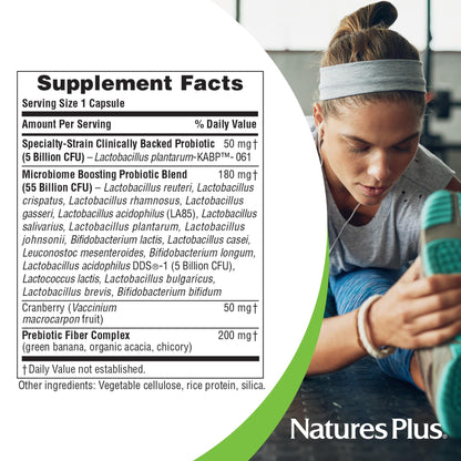 NaturesPlus GI Natural Probiotic Women - 30 Capsules - Digestive & Immune Support, Urinary Tract Health - Includes Cranberry - Gluten Free - 30 Servings Nature's PlusBuy Supplements Australia