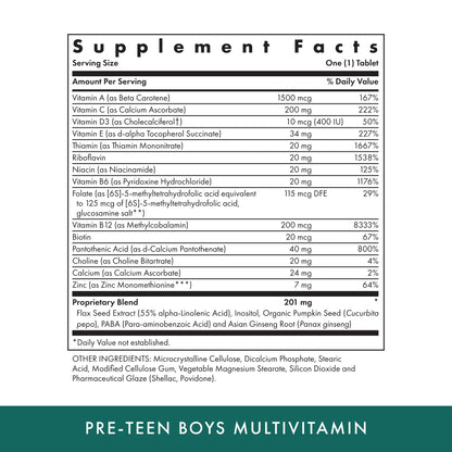 Michael's Health Naturopathic Programs Pre-Teen Boys Daily Multivitamin - 60 Vegetarian Tablets - With Male Herbal Blend - Kosher - 60 Servings MICHAEL'SBuy Supplements Australia