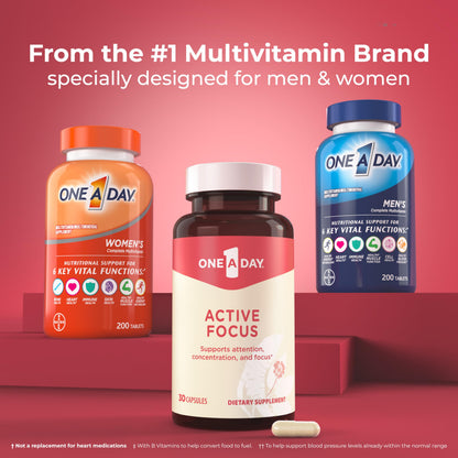 ONE A DAY Bundle Multivitamin for Women 200 Count Tablets Active Focus Supplement ONE A DAYBuy Supplements Australia