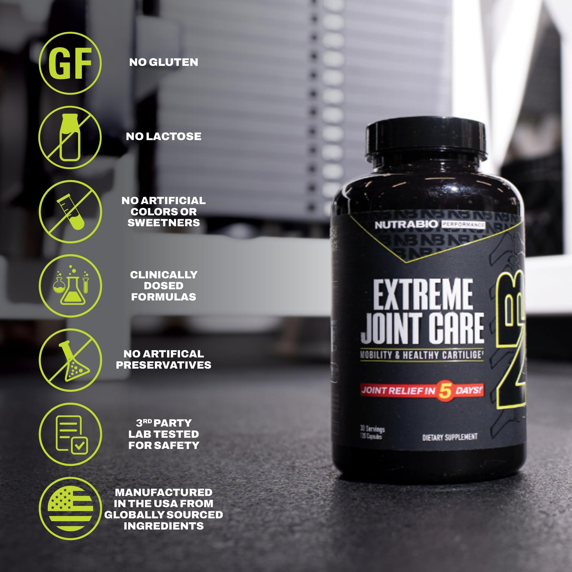 NutraBio Extreme Joint Care - Joint Support Supplement - Joint Health Supplement, Supports Joints, Mobility, and Cartilage - 120 Capsules NutraBioBuy Supplements Australia