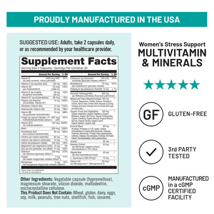 NatureWise [1 Multivitamin for Women Stress Support & Natural Minerals - 60 Capsules[30-Day Supply] + [1] Vitamin D3 5000iu + Organic Olive Oil - 30 Mini Softgels[30-Day Supply] NatureWiseBuy Supplements Australia