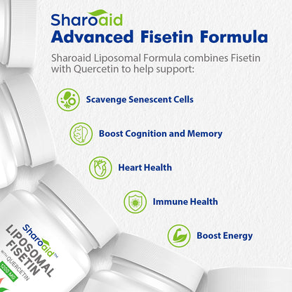 Sharoaid Liposomal Fisetin with Quercetin Supplements 1200 mg per Serving,High Absorpti SharoaidBuy Supplements Australia