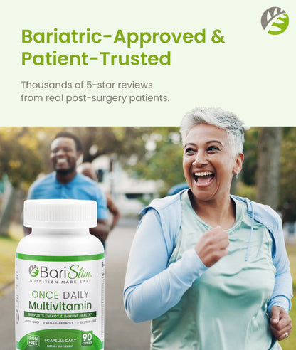 BariSlim Once Daily Bariatric Multivitamin Capsule - Iron-Free Formula - Bariatric Vitamin and Supplement for Post Surgery BariSlim
