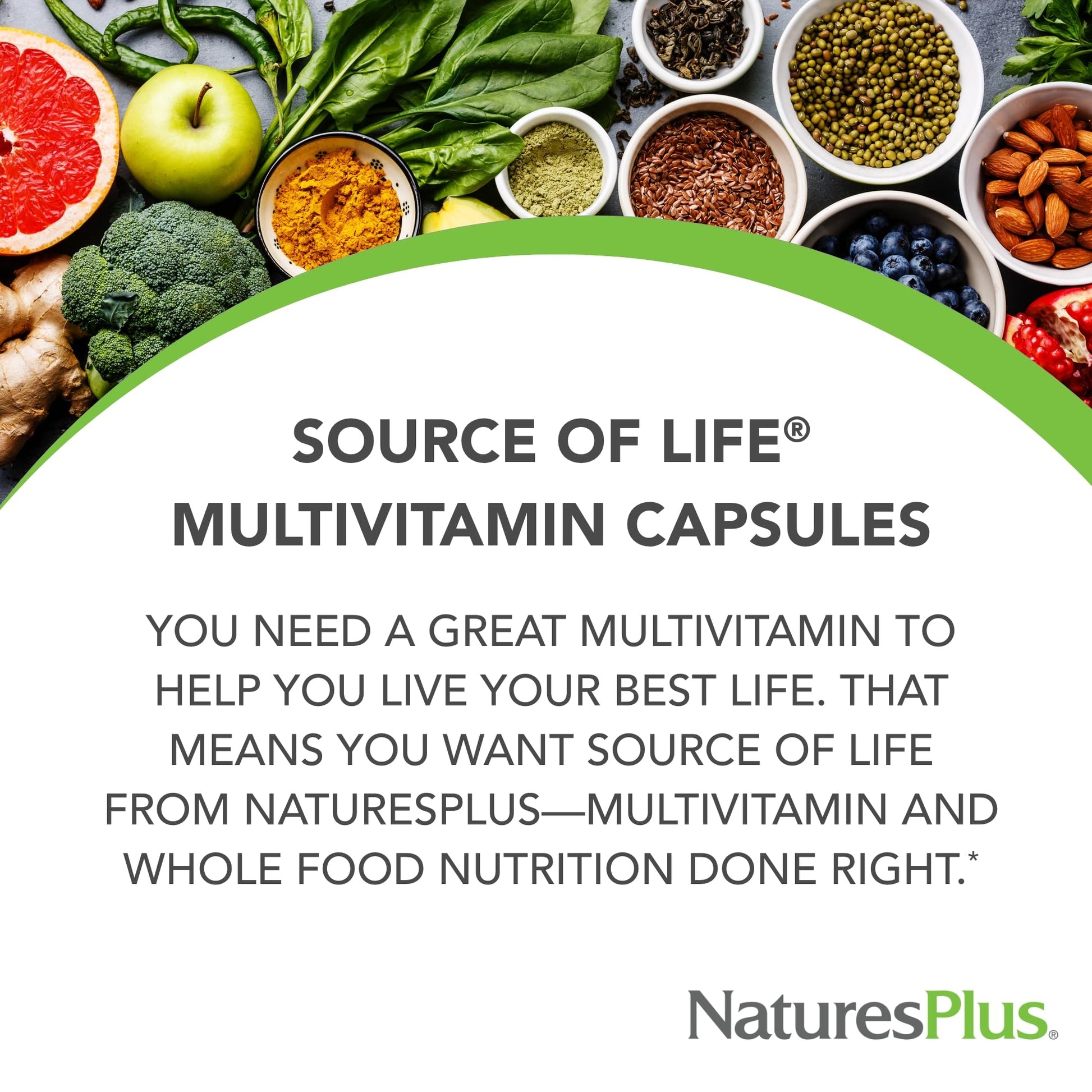 NaturesPlus Source of Life - 180 Capsules - Multivitamin & Mineral Supplement - Supports Natural Energy & Overall Well-Being - Gluten Free, Vegetarian - 20 Servings NaturesPlusBuy Supplements Australia