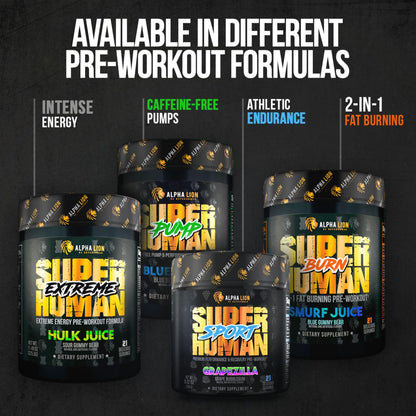 ALPHA LION Superhuman Pre Workout Powder, Beta Alanine, L-Taurine & Tri-Source ALPHA LIONBuy Supplements Australia