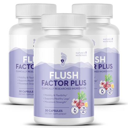 Nature’s NutriWave Flush Factor Plus - Original Formulated FlushFactorPlus for Leg Comfort, 100% Natural Ingredients, Made in USA, No Stimulants | 30 Capsules, 3 Month Supply Nature’s NutriWaveBuy Supplements Australia