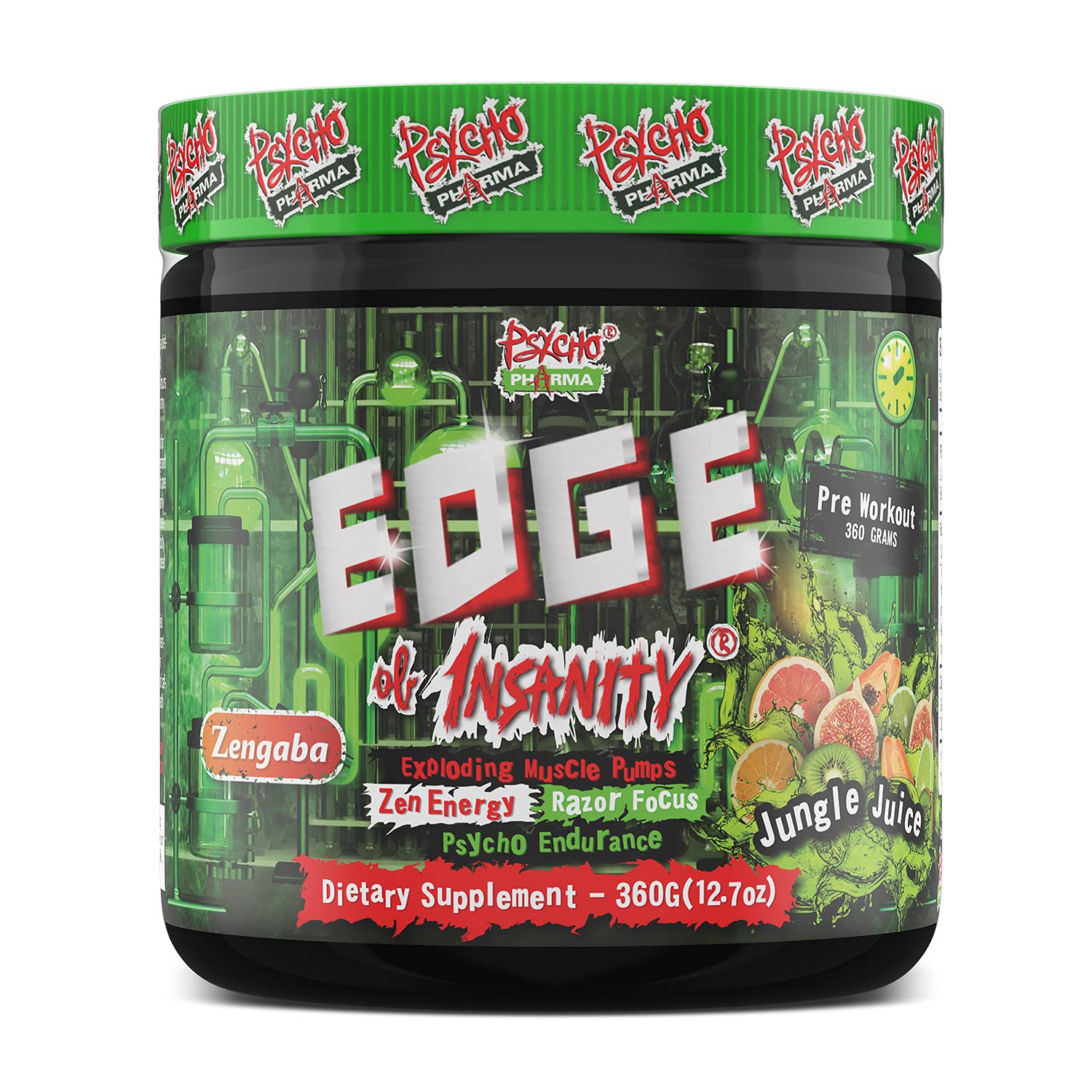 Psycho Pharma New Perfect Powders with Zengaba Energy Feel Good Focus #1 Strongest