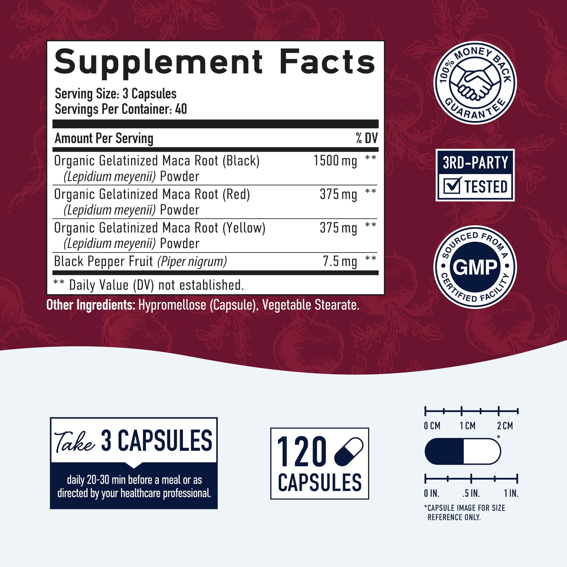 Organic Maca Root Capsules for Women | 2250MG Extra Strength | Red, Black & Yellow SMNutritionBuy Supplements Australia