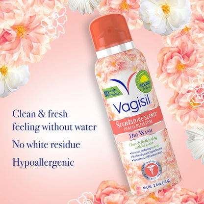Vagisil Scentsitive Scents Feminine Dry Wash Deodorant Spray for Women, Gynecologist Tested VagisilBuy Supplements Australia