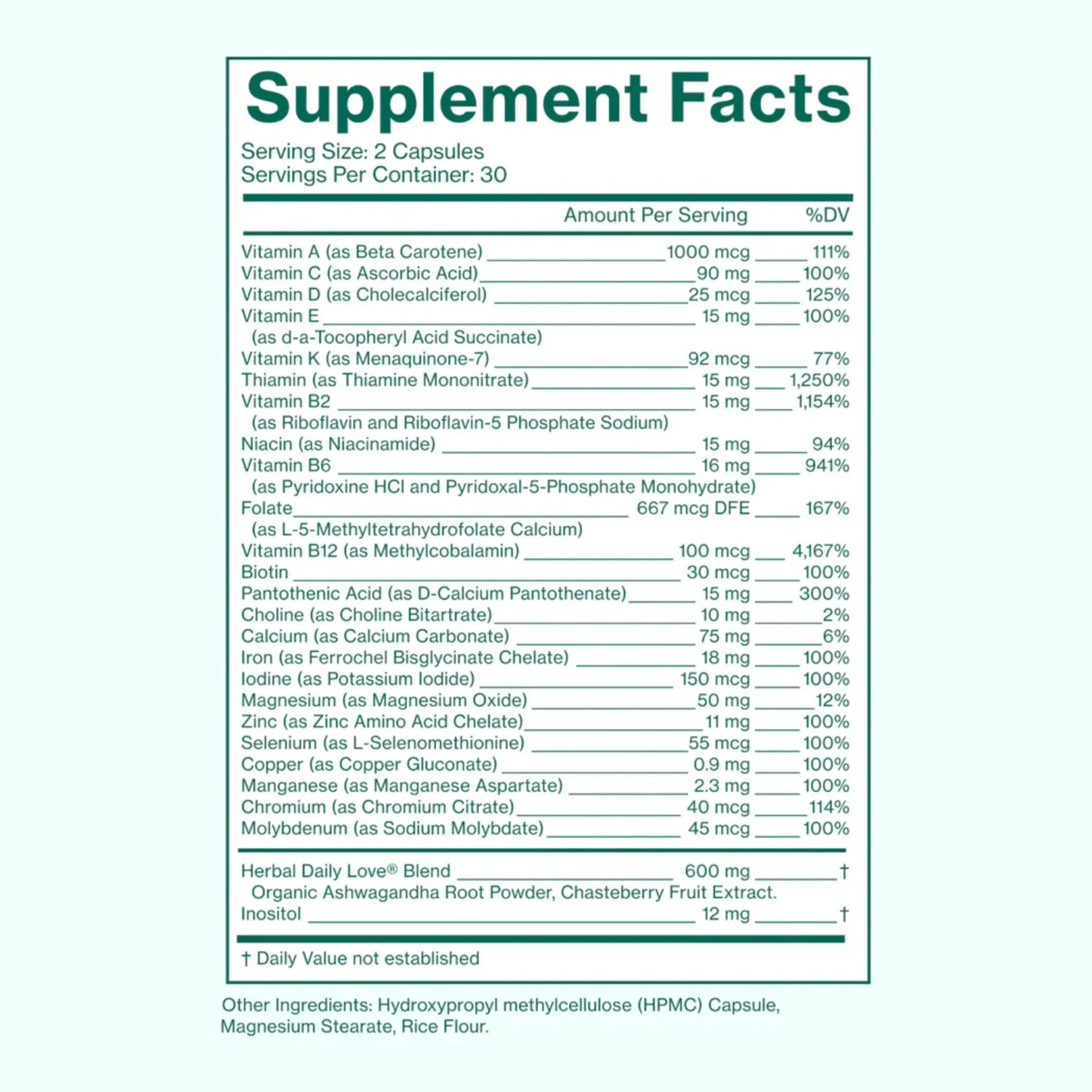 Love Wellness Daily Love Multivitamin for Women | Supports Energy, Cortisol, Immune Health, Stress Relief, & PMS | Complete with Vitamin D, C Love WellnessBuy Supplements Australia