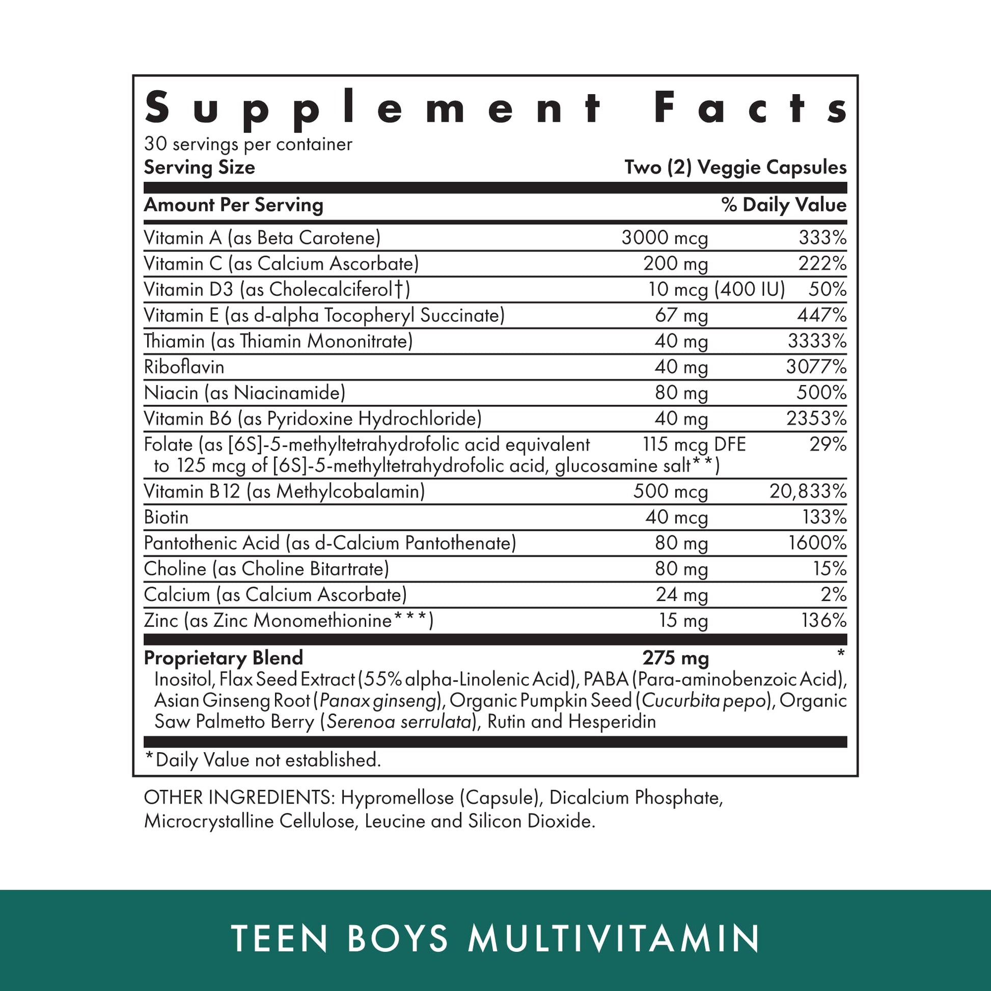 Michael's Health Naturopathic Programs Teen Boys - 60 Vegetarian Capsules - Daily Multivitamin Supplement - Kosher - 30 Servings MICHAEL'SBuy Supplements Australia
