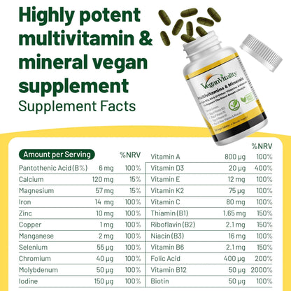 Vegan Vitality Lion's Mane x General Health Combo Bundle - 6 Months Lion's Mane and Multivitamins Vegan VitalityBuy Supplements Australia