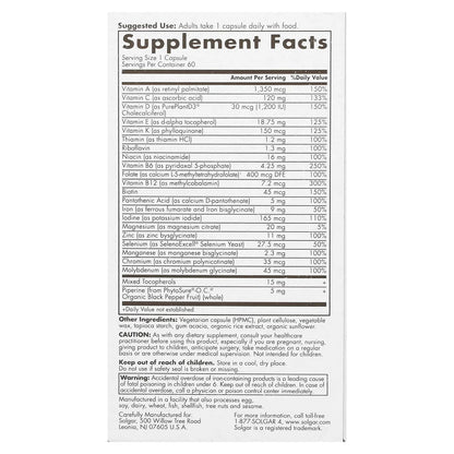 Solgar One Daily Women's Multi Whole Body Support Highly Absorbable Delayed Release Vitamin for Women, Supplement for Immune, Heart, Energy SolgarBuy Supplements Australia
