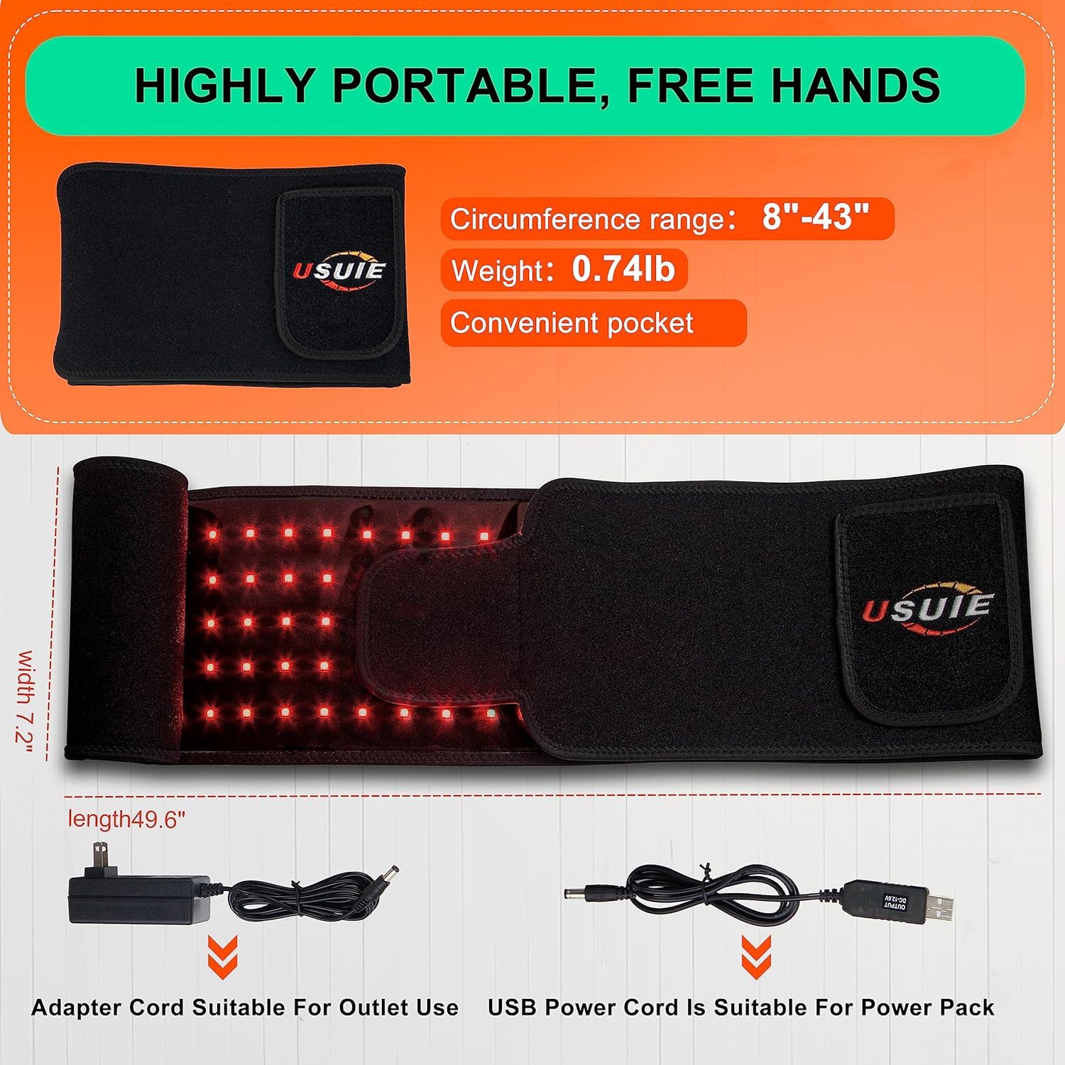 USUIE Red Light Therapy Belt, Infrared Light Therapy Wrap Red Light Therapy Device USUIEBuy Supplements Australia