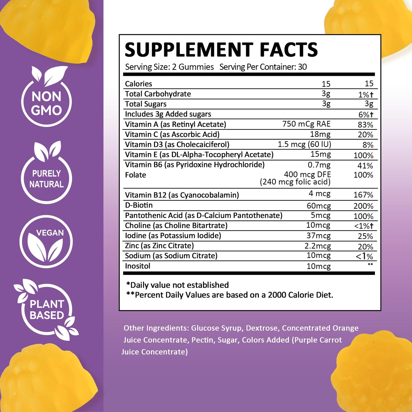 Feelherbs Fibro Gummies for Women, Pack of 2, Multivitamin Inositol Gummies with Inositol, Biotin, Vitamins A, C, D3, E, B6, B12, 60 Gummies Per Bottle FeelherbsBuy Supplements Australia