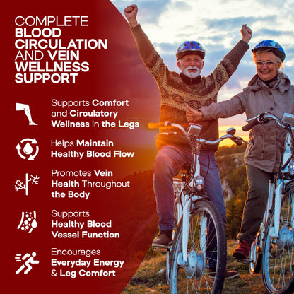 HerbaMe Blood Circulation Supplement, 120 Capsules, Supports Leg Vein, Heart, Vessels and Cardiovascular Health with Niacin, L-Arginine, Ginger, Cayenne Pepper