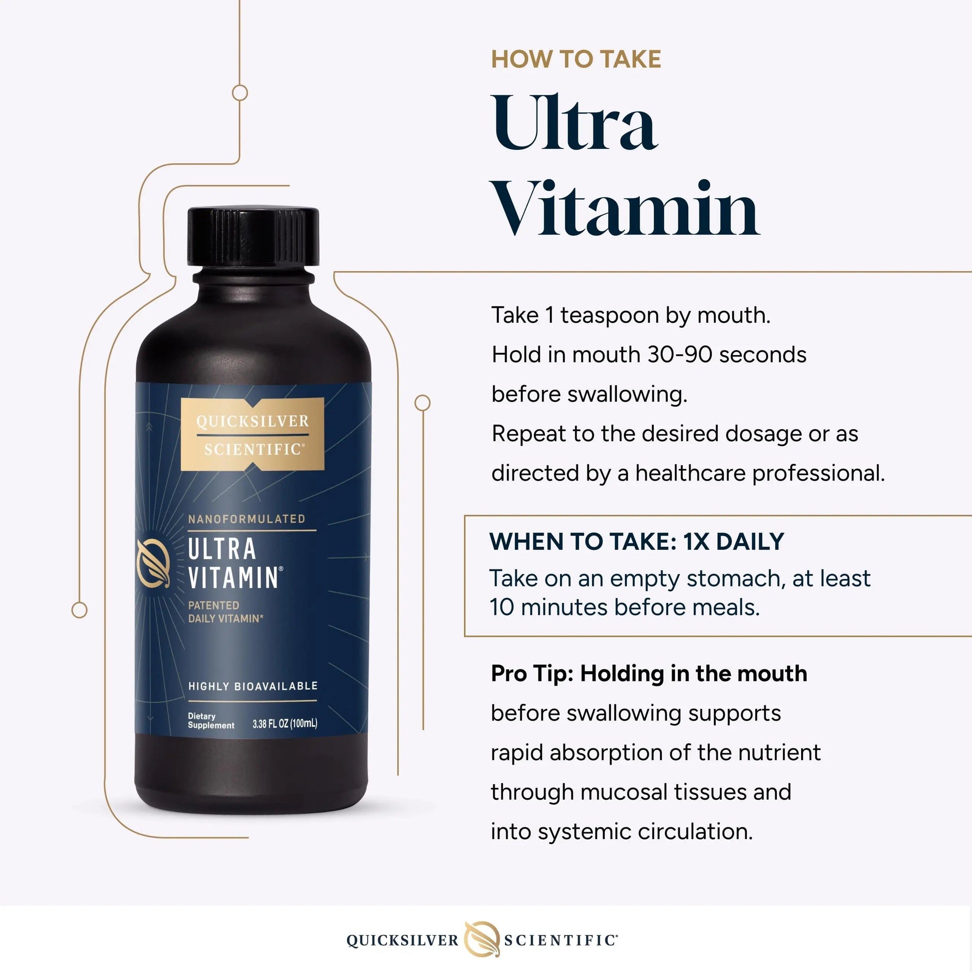 Quicksilver Scientific Liposomal Ultra Vitamin - Liquid Multivitamin & Antioxidant Supplement for Energy, Liver Health & Brain Support Quicksilver Scientific