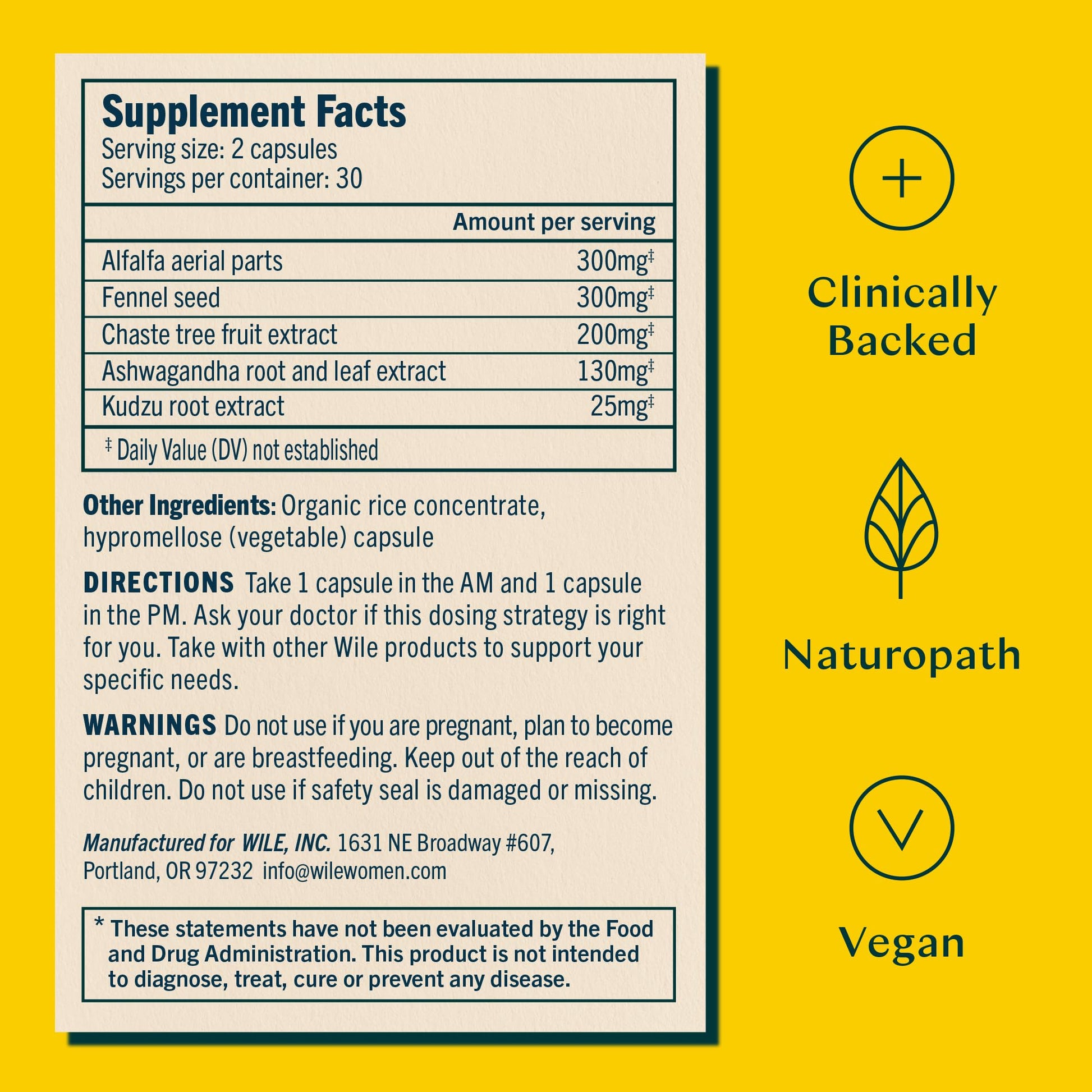 Wile Perimenopause Supplement for Women with Ashwagandha, Kudzu Root, Hops Extract WILEBuy Supplements Australia