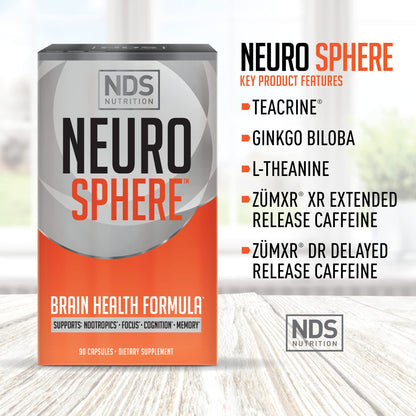 FitLife Brands Nutrition Neuro Sphere - Brain Health Formula - Nootropic, Increase Focus and Energy, Enhance Concentration, Antioxidant and Immunity Support - 90 Capsules FitLife BrandsBuy Supplements Australia