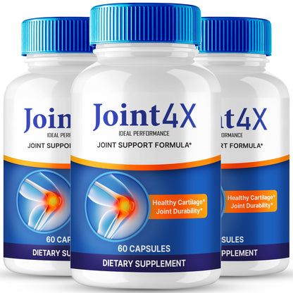IDEAL PERFORMANCE Joint4X Joint Support Capsules, Official Joint-4X Supplement Pills, All-Natural Formula to Fortify Bones and Bolster Flexibility - Maximum Strength, Joint 4X Pills Reviews (3 Pack) IDEAL PERFORMANCEBuy Supplements Australia