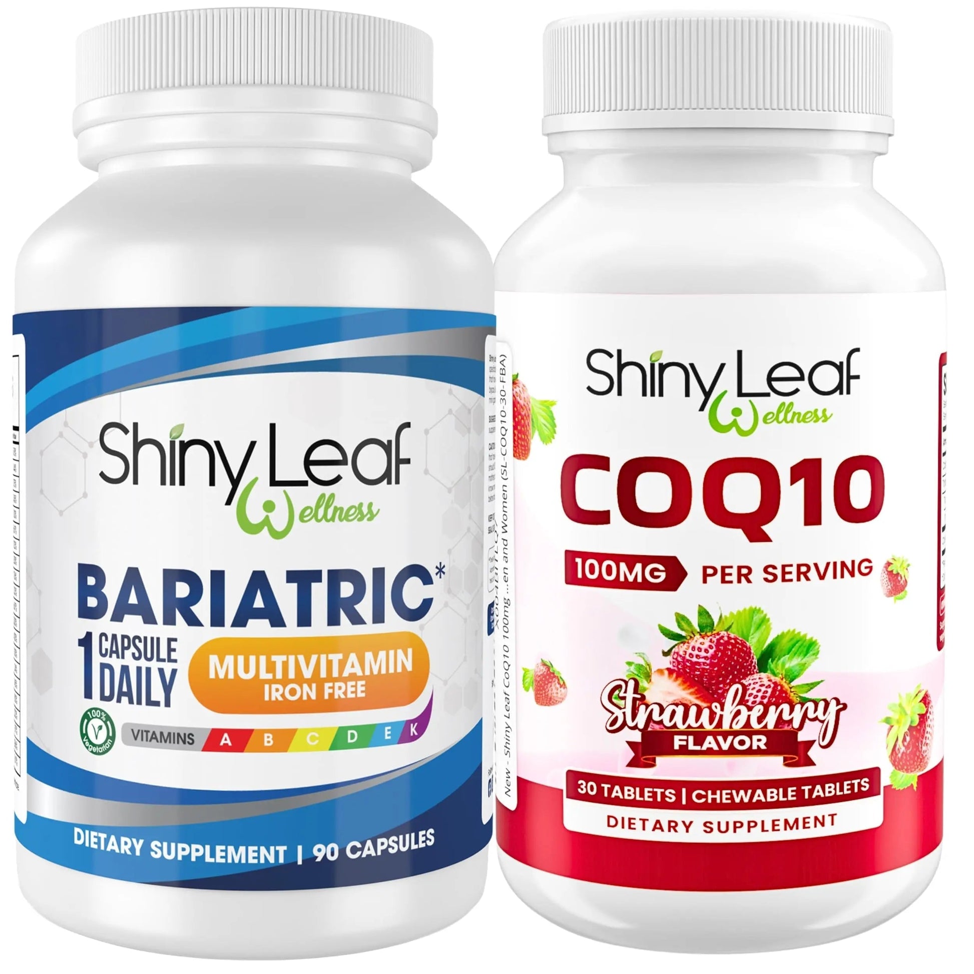 Bariatric Multivitamin Iron-Free One Capsule Per Day and CoQ10 100mg Supplement for Brain Health and Energy Management for Women and Men Shiny LeafBuy Supplements Australia