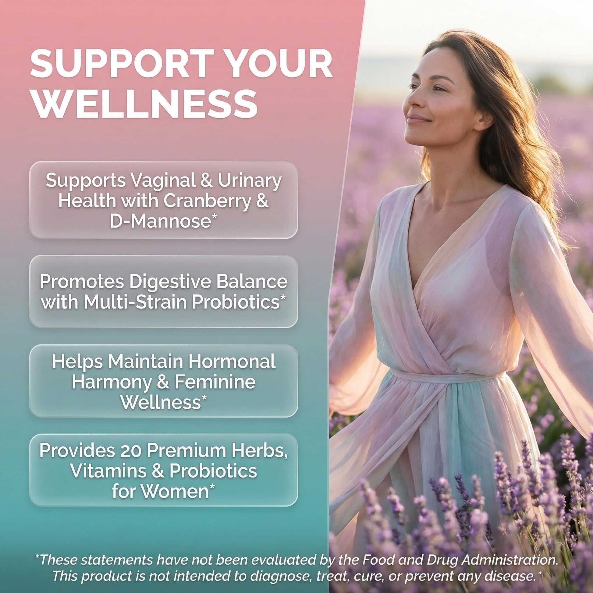Clean Nutraceuticals Probiotics for Women with D Mannose, Cranberry Extract, Wild Yam, Chasteberry - 20 Probiotic and Prebiotic Strains - PH Balance, Womens Probiotic for Digestive Health - 60 Count Clean NutraceuticalsBuy Supplements Australia