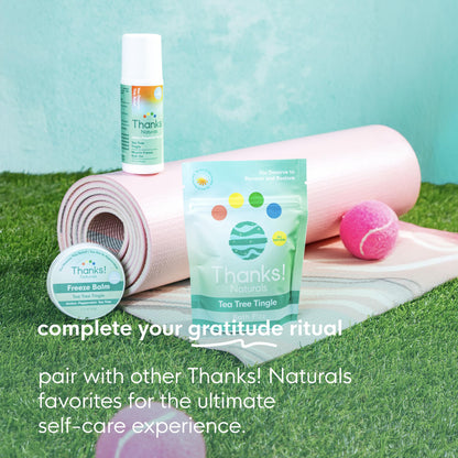 Thanks! Naturals Muscle Freeze Roll On, Tea Tree Tingle, Vegan, Cold Pressed Formula with Shea Butter, Eucalyptus & Peppermint, Use on Neck, Knees & Joints, Post Workout Essential, 3 FL OZ Thanks! NaturalsBuy Supplements Australia