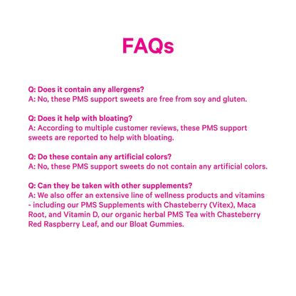 Pink Stork Organic PMS Support Sweets for Teens and Women - Simple & Natural Ingredients Vitamin B6 and Peppermint Pink StorkBuy Supplements Australia