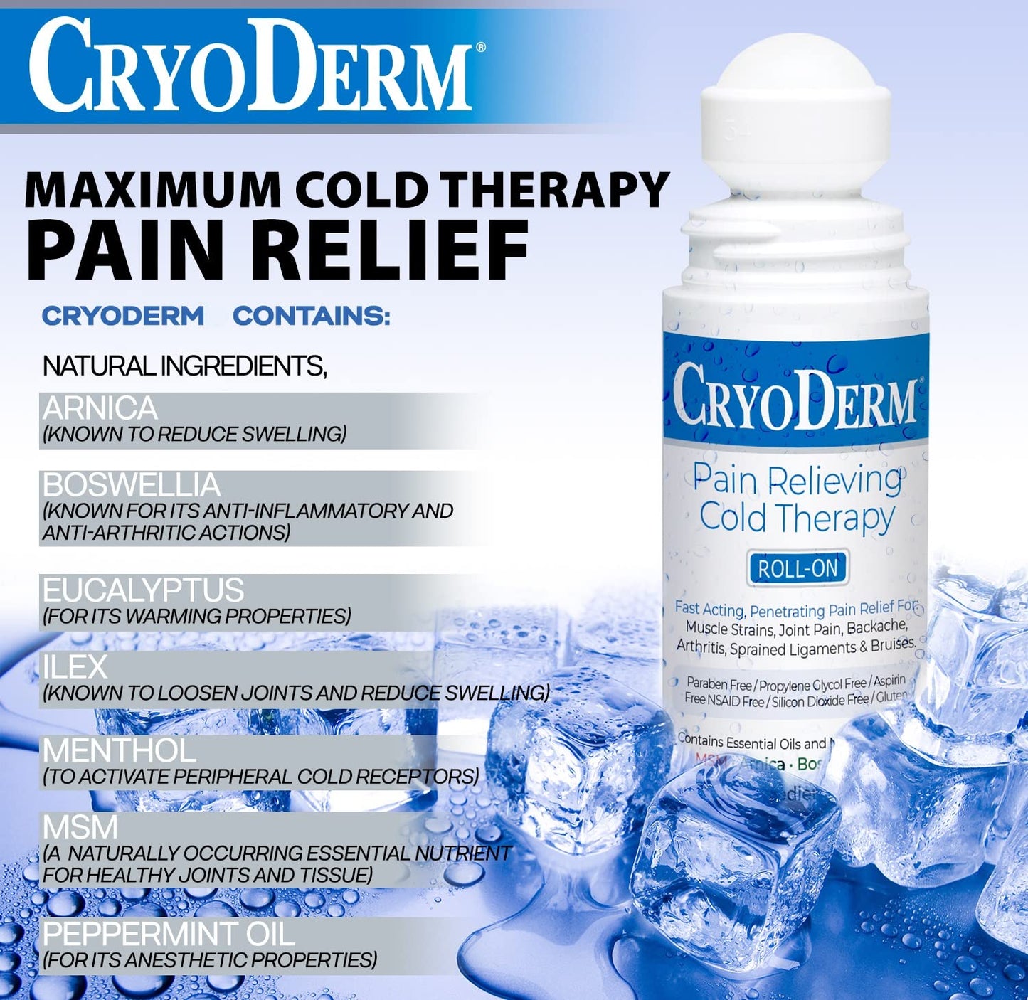 CryoDerm 4 oz Spray Cold Therapy (6 Pack) CryoDermBuy Supplements Australia