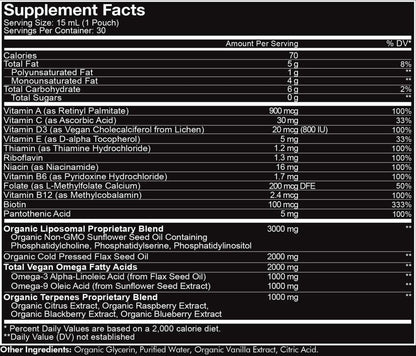Codeage Daily Men Liquid Vitamins Supplement - Liposomal Multivitamin A, B, C, D, E, Biotin, Omega-3 & Omega-9 Codeage