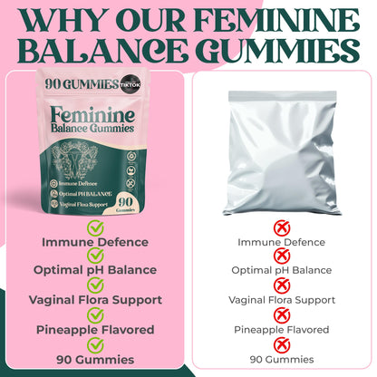 ORGANIC UPLIFT Premium Feminine Balance Gummies - for Women’s Health & Wellness - Immune Support - Vegan, Gluten-Free - Hawaiian Pineapple - 90 Gummies - 45 Servings ORGANIC UPLIFTBuy Supplements Australia