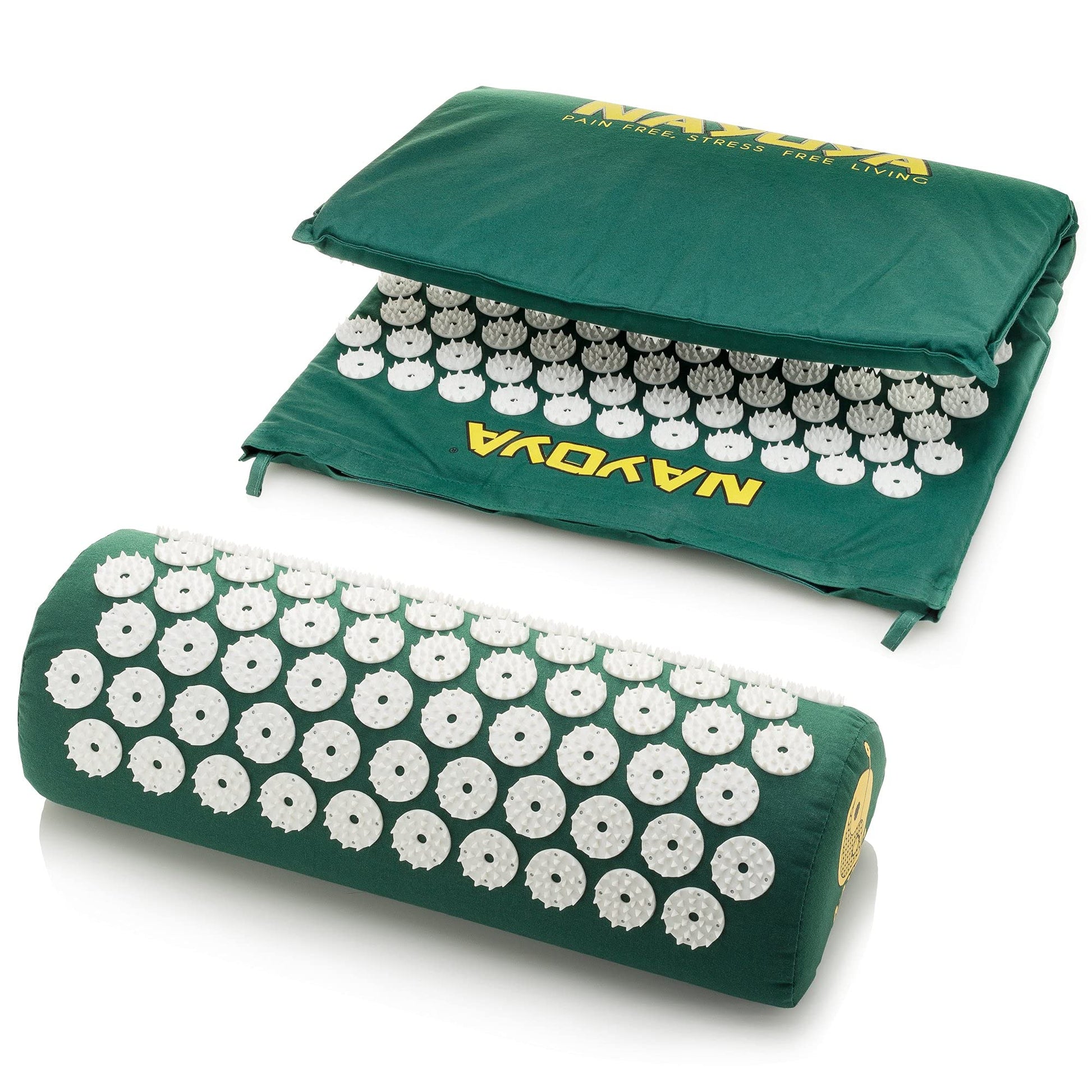 NAYOYA Neck and Back Pain Relief - Acupressure Mat and Neck Pillow Set - Relieves Stress and Sciatic Pain NAYOYABuy Supplements Australia
