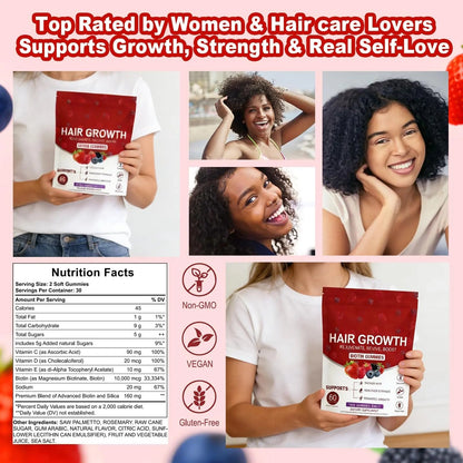 LUIMOLL Lumin Hair Growth Gummies – Daily Hair Nourishment with Biotin, Collagen & Botanical Extracts – Supports Thicker, Stronger & Healthier-Looking Hair LUIMOLLBuy Supplements Australia