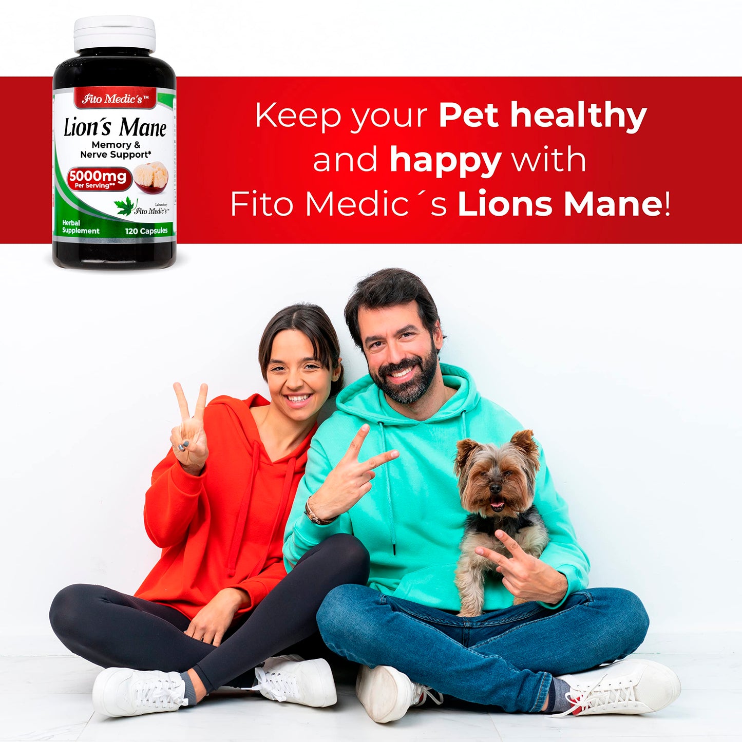 Lab | Lions Mane | 5000 mg per Serving | 120 Capsules | lions mane supplement | lions mane FITO MEDIC'SBuy Supplements Australia