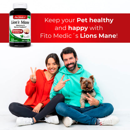 Lab | Lions Mane | 5000 mg per Serving | 120 Capsules | lions mane supplement | lions mane FITO MEDIC'SBuy Supplements Australia
