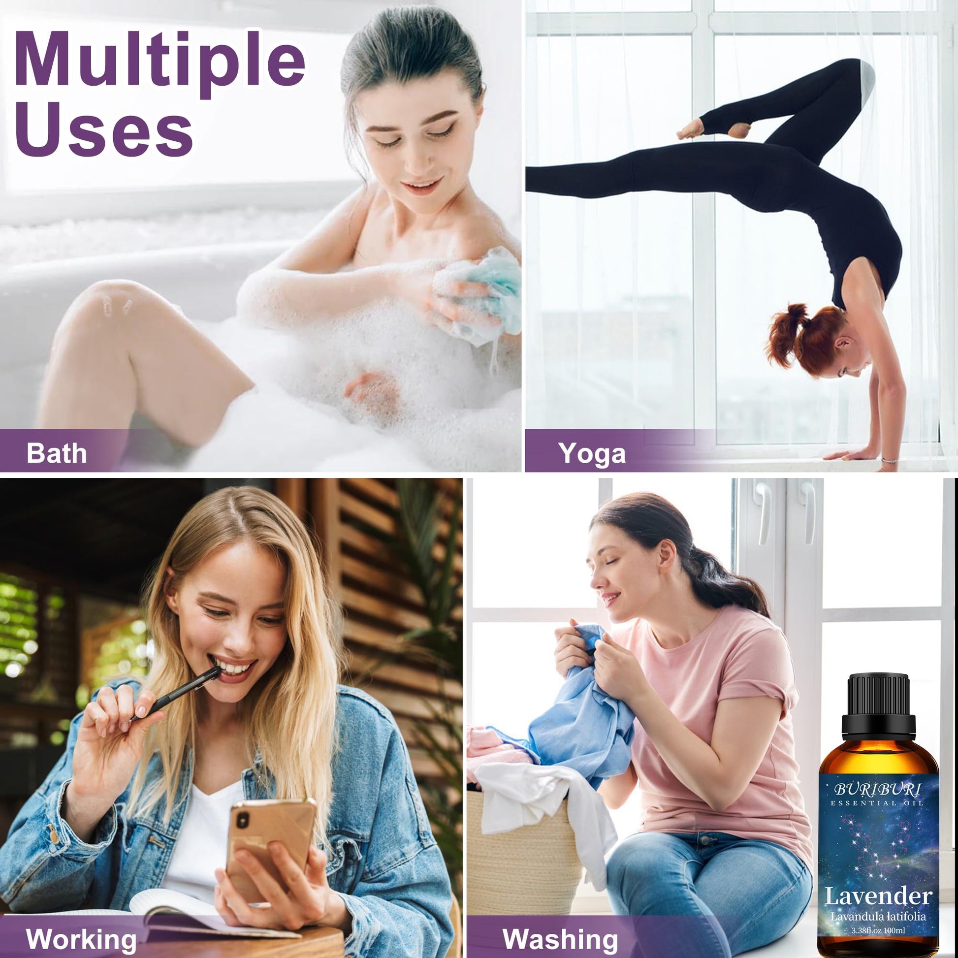 BURIBURI Lavender Essential Oil 100ML, 100% Pure Undiluted, Natural, Organic Aromatherapy Oil Lavender Oils BURIBURIBuy Supplements Australia