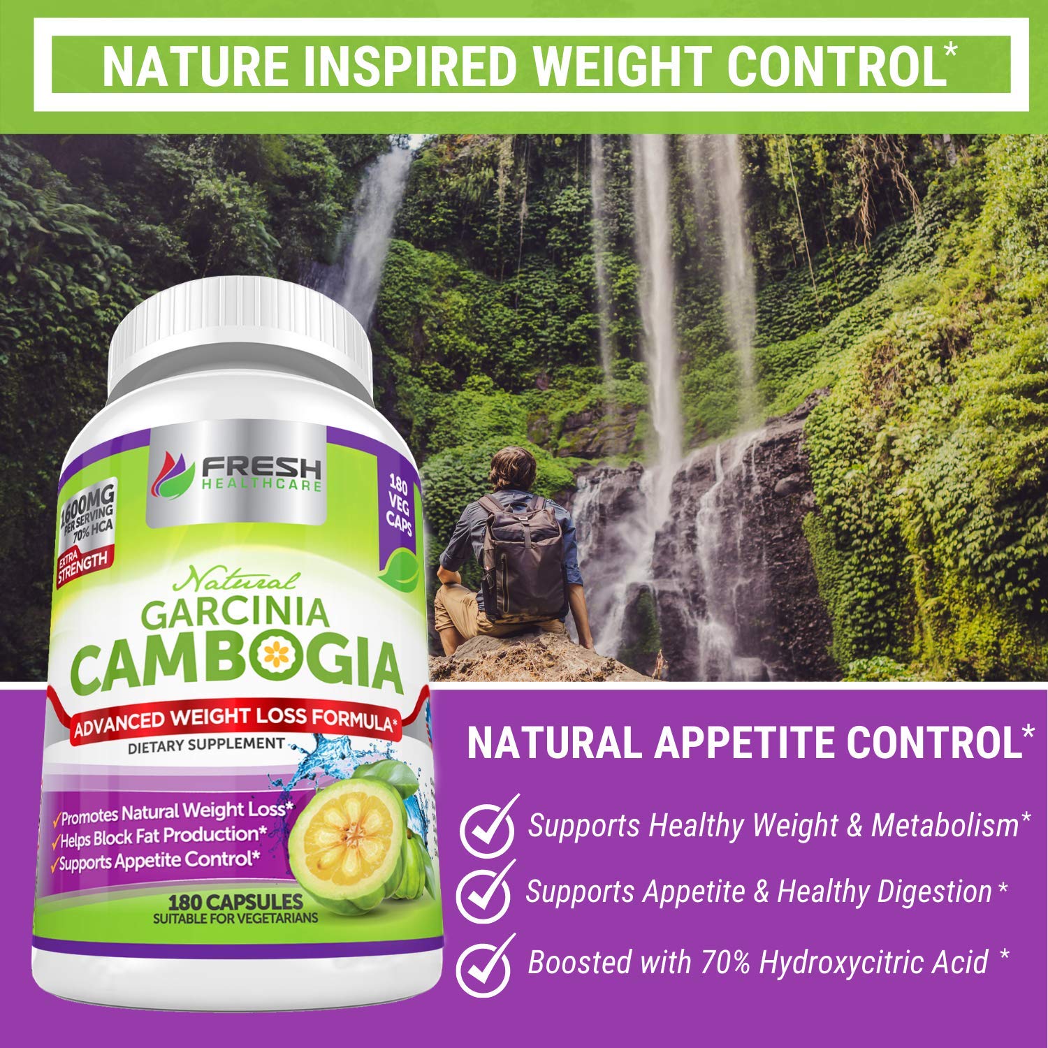 Fresh Healthcare 100% Pure Garcinia Cambogia Extract - All Natural Appetite Suppressant FRESH HEALTHCAREBuy Supplements Australia