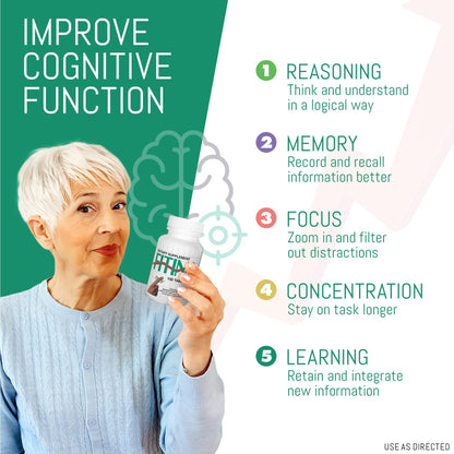 Fitina Brain Supplements for Memory and Focus with Vitamin B6 & Thiamine — High-Dose B Vitamins Nervous System and Cognitive Health Support, Daily Supplement Formula for Adults, 100 Tablets (2-Pack) FitinaBuy Supplements Australia