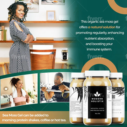 Modern Holistix Original Sea Moss Gel – 32oz Jar | Wildcrafted | All-Natural Superfood for Immunity, Energy & Gut Health Modern HolistixBuy Supplements Australia