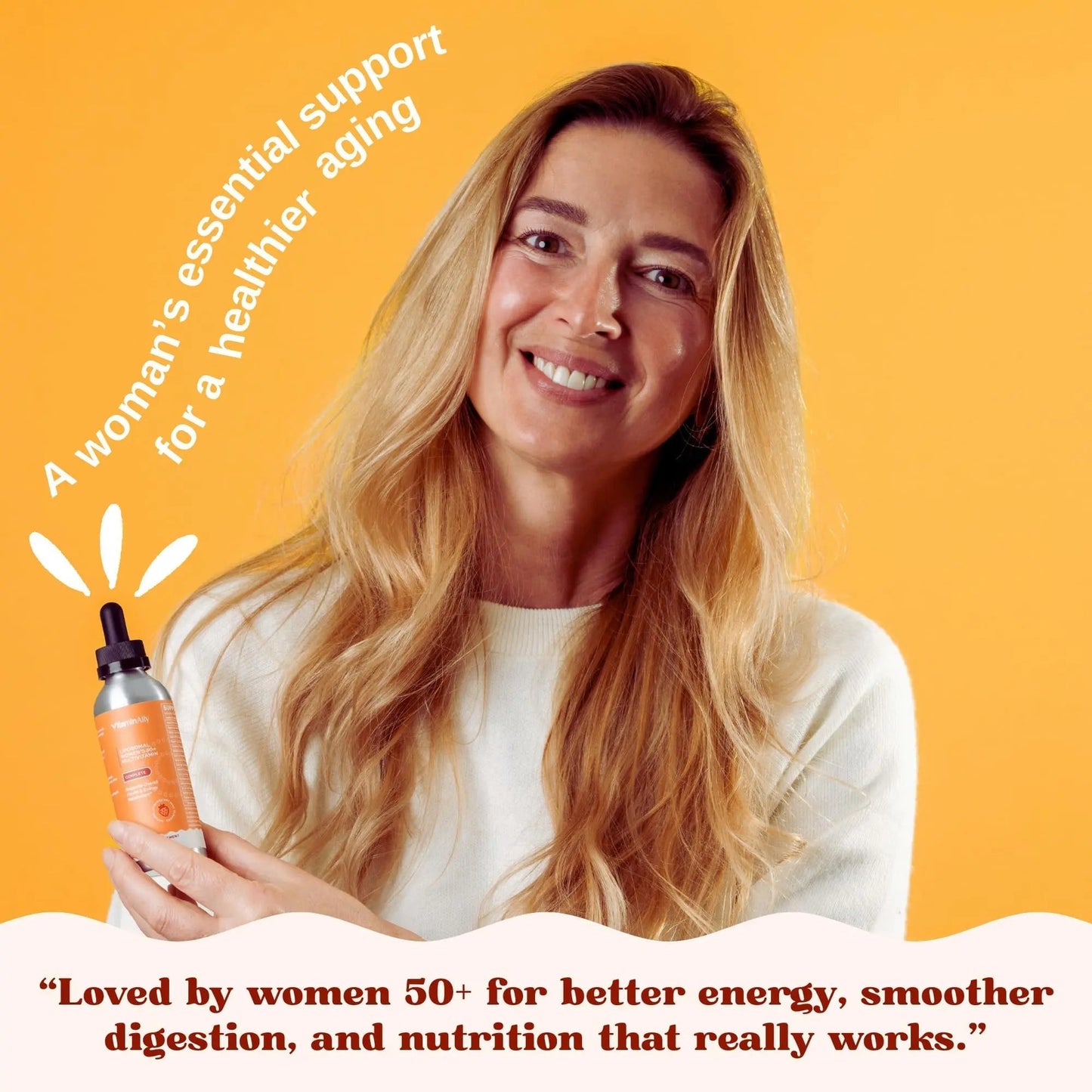 Vitaminally Women’s 50+ Liposomal Liquid Multivitamin – 16 Essential Vitamins & Minerals for Energy, Bone & Immune Support Vitaminally