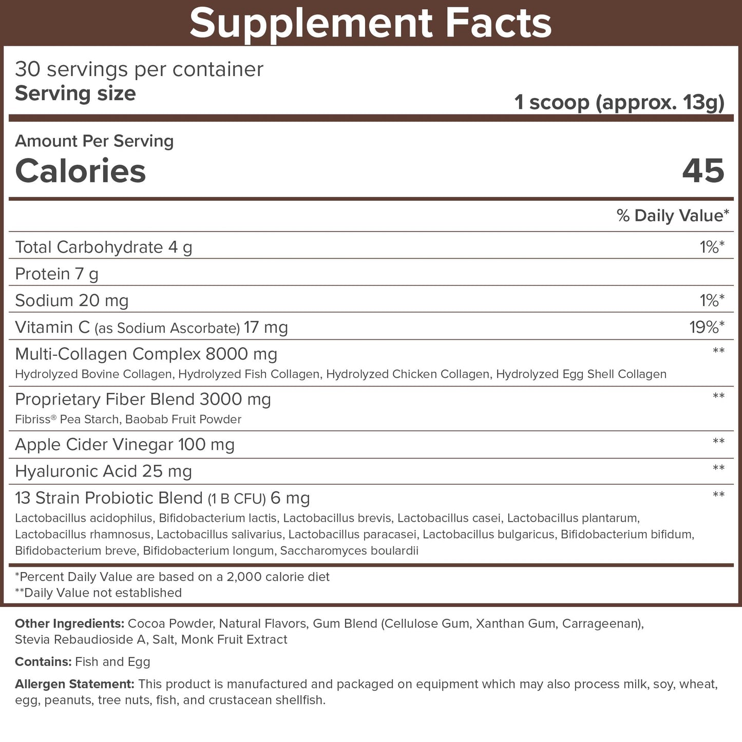 SkinnyFit Super Youth Chocolate Multi-Collagen Peptides + Probiotics, Baobab Fiber SkinnyFitBuy Supplements Australia