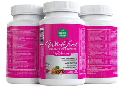 Whole Nature Whole Food Multivitamin for Women Womens Multi Vitamin with Folate, B12 Methyl, Vitamins, Minerals, Probiotics and Omegas Whole NatureBuy Supplements Australia