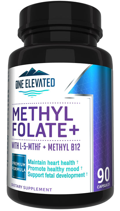 Double Strength & Most Bioactive Methyl Folate! Uniquely Formulated with Highest Pharmaceutical Grade Methylcobalamin (B12), Niacin, B1, B2 B6.