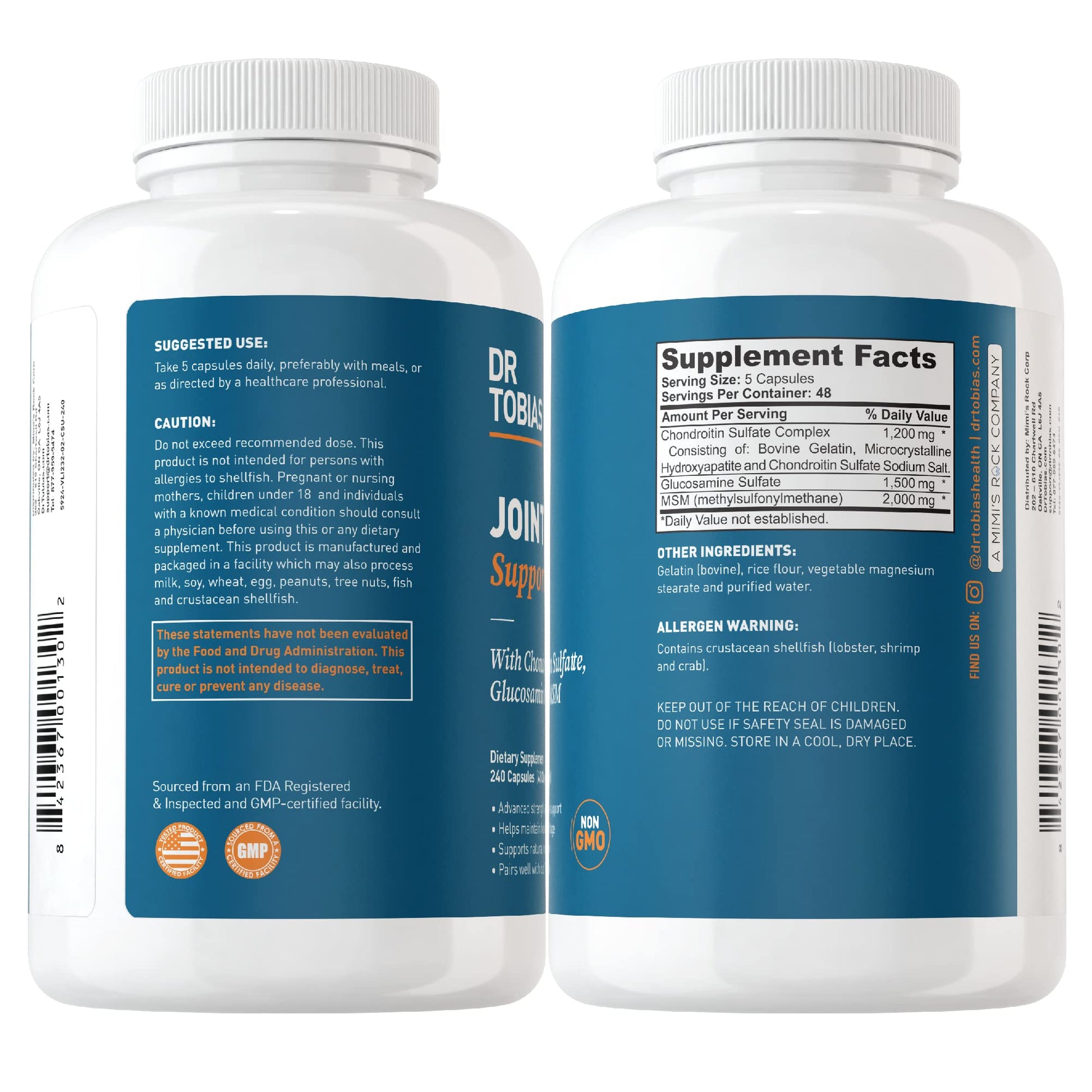 Dr. Tobias AKG Supplement & Joint Support Supplement - Supports Energy, Muscles, Cartilage & Joint Health, Non-GMO Dr. TobiasBuy Supplements Australia