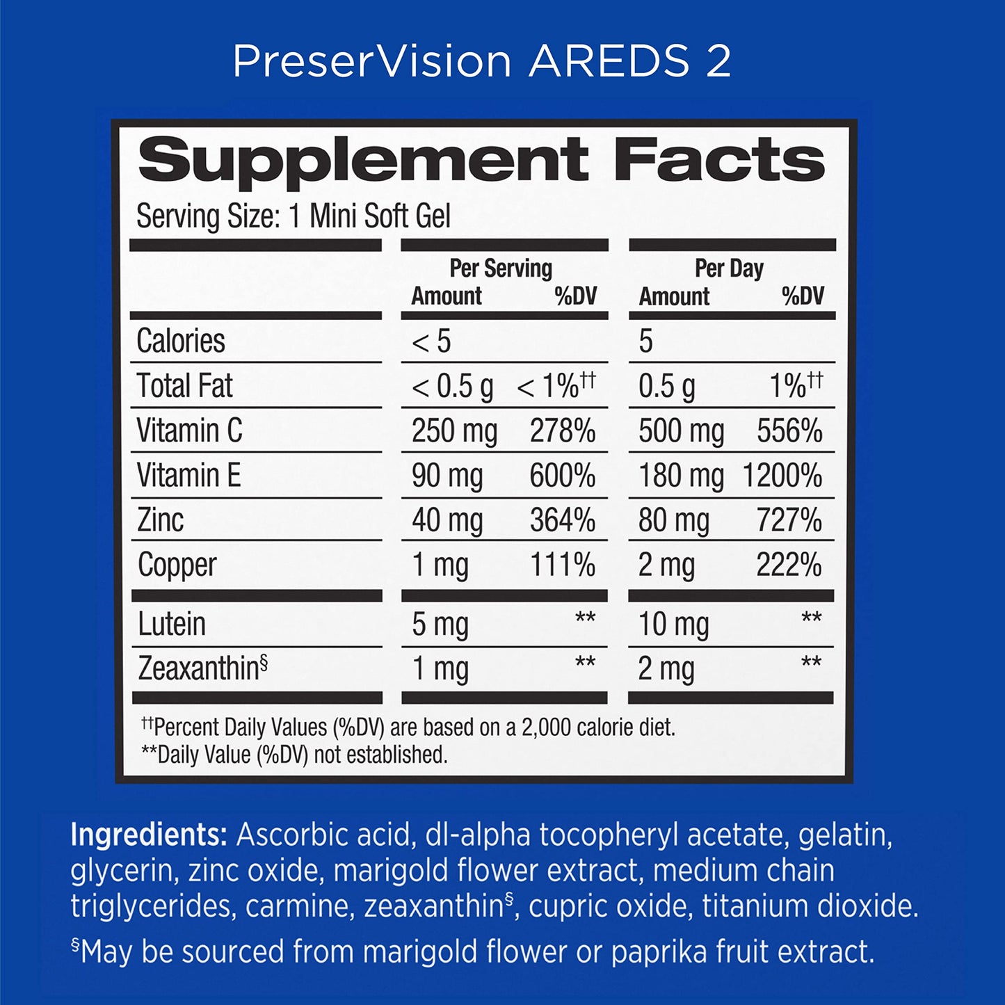 PreserVision AREDS 2 Eye Vitamin & Mineral Supplement, Contains Lutein PreserVisionBuy Supplements Australia