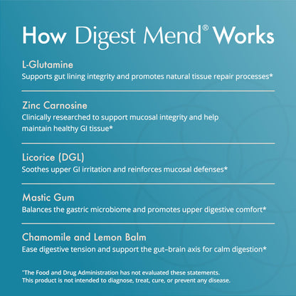 Natura Health Products Digest Mend Supplement - Encourages Healthy gastric microboime* - Featuring Deglycyrrhizinated Licorice (DGL), Aloe Vera, Marshmallow, Mastic Gum, & Chamomile (180 Capsules) Natura Health ProductsBuy Supplements Australia