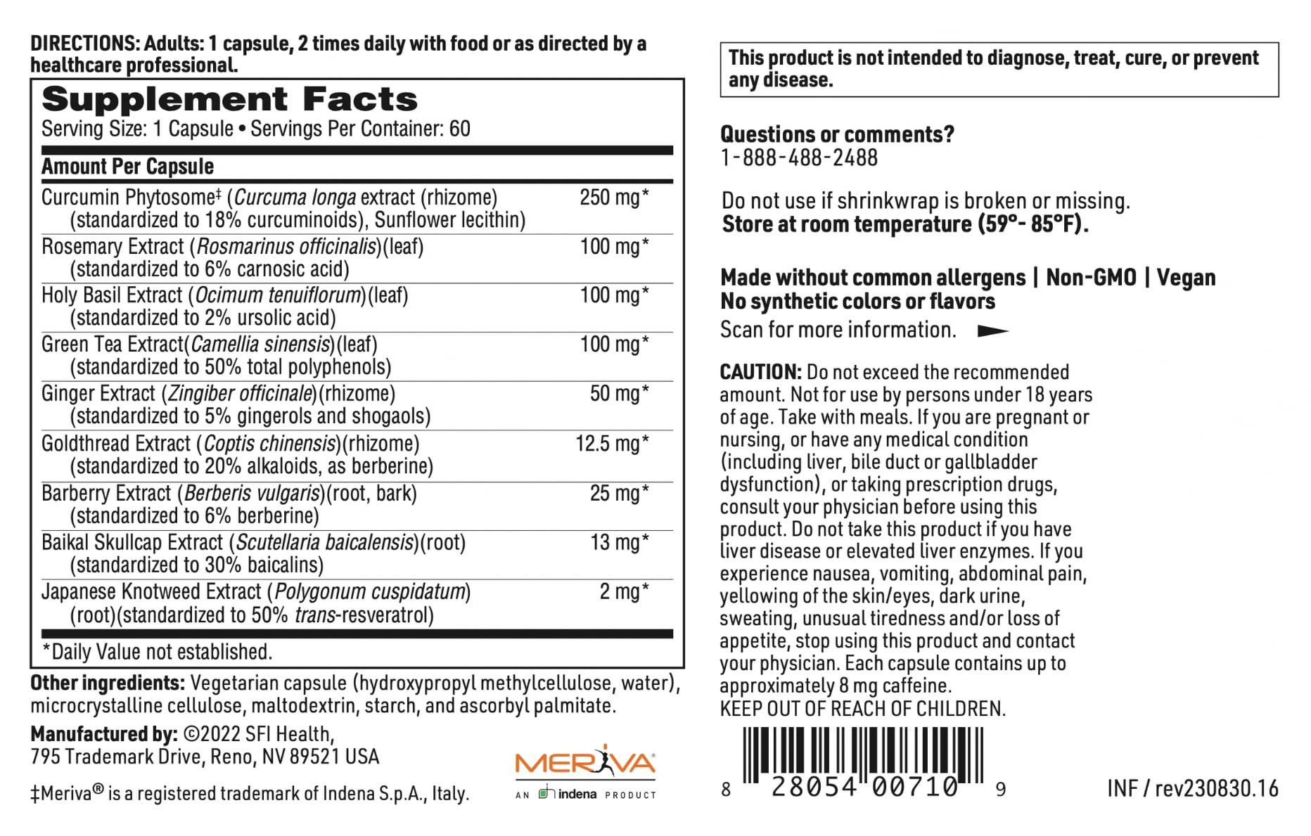 Klaire Labs SFI Health Inflathera - Phytonutrient Blend with Turmeric & Knotweed, Designed to Support Inflammation Response (60 Capsules) SFI HealthBuy Supplements Australia