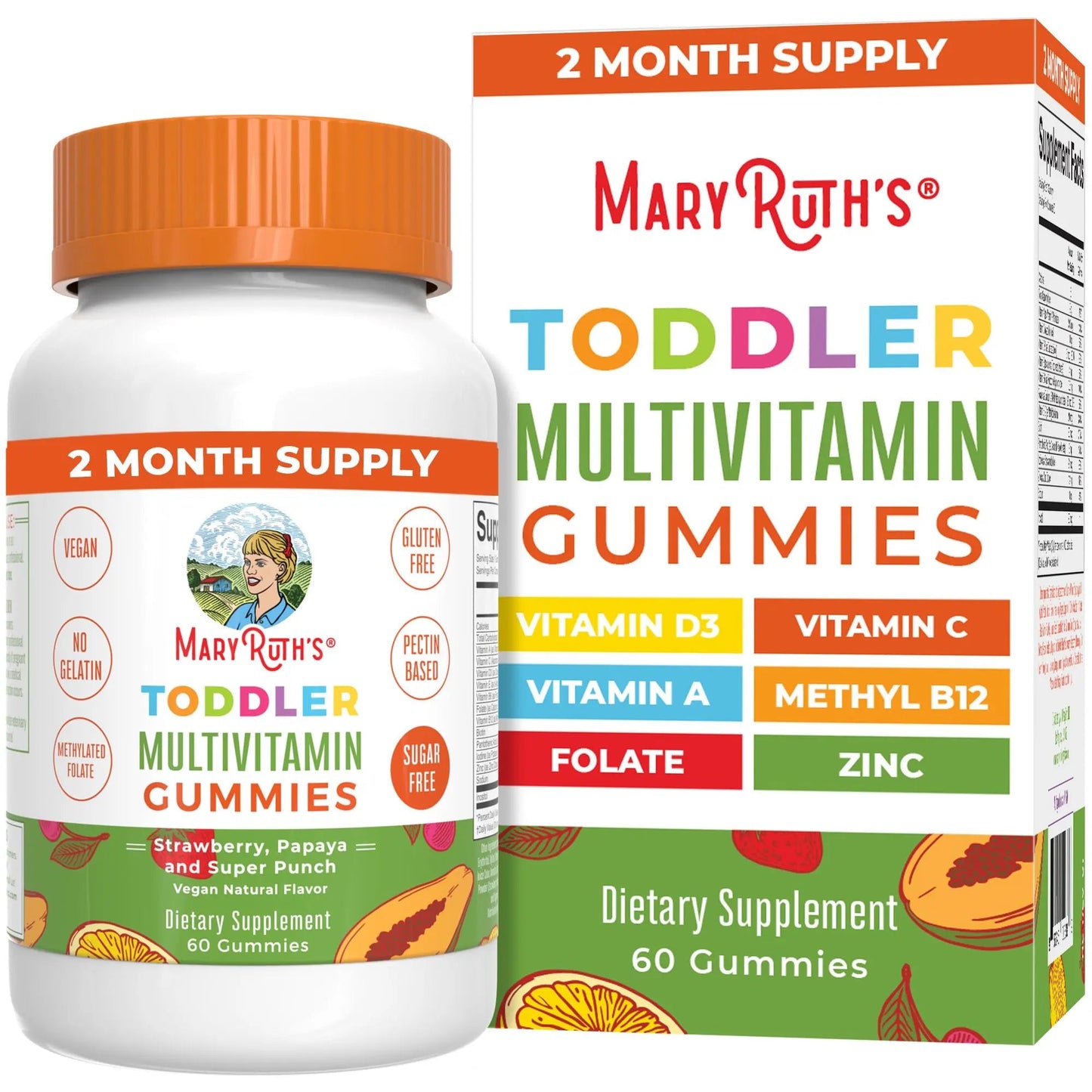 MaryRuth Organics Sugar Free Vitamin Gummies for Kids Age 2 | 2 Month Supply Multivitamin with Vitamin C, D3, Zinc | 1 Gummy Per Day | Toddler Vitamins MaryRuth OrganicsBuy Supplements Australia